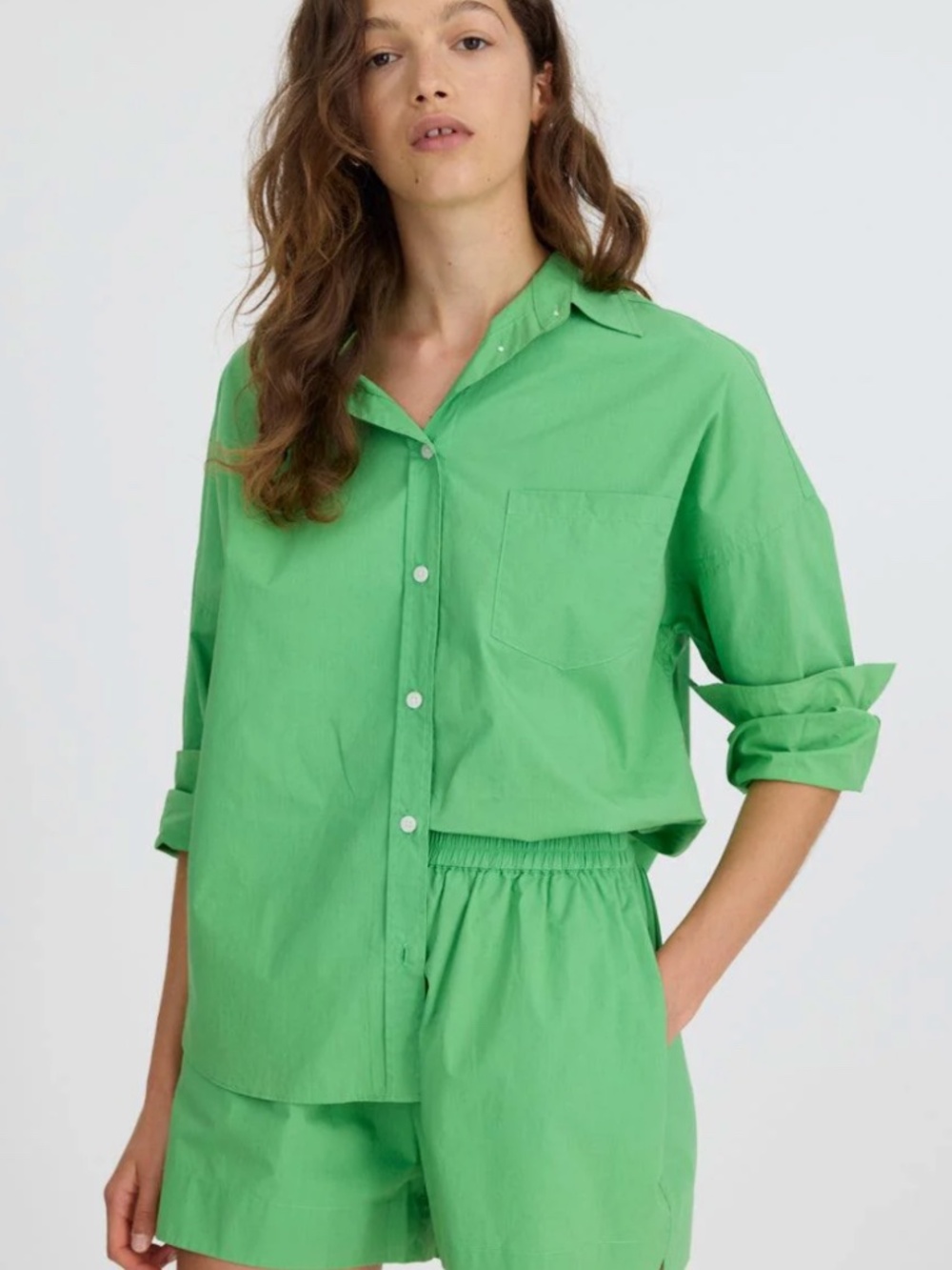 LMND Chiara shirt & elastic shorts set (XS)
